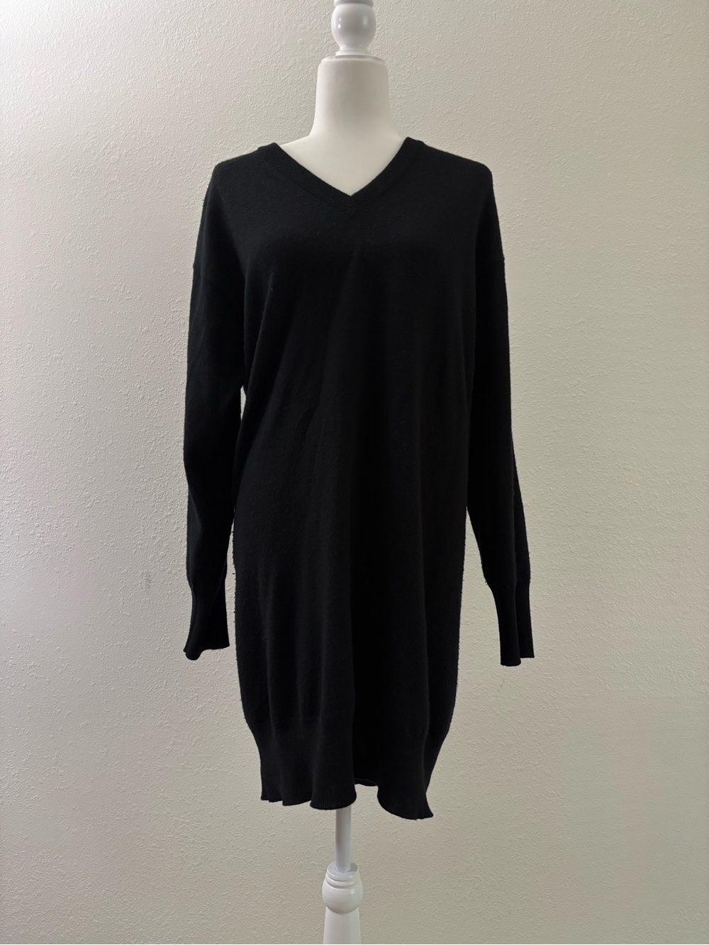 Maison Margiela SS18 Black Deconstructed Knit Sweater Dress